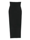 Alberta Ferretti High-waisted Virgin Wool Maxi Skirt In Gray