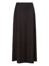 Alberta Ferretti Dark Grey High-waisted Midi Skirt In Gray