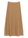 Alberta Ferretti High-waisted Midi Skirt In Brown