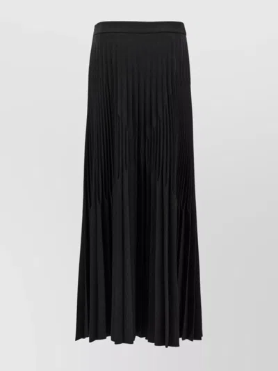 Alberta Ferretti High-waisted Pleated Midi Skirt In Gray