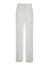 Alberta Ferretti White Pants With High Waist And Belt Loops In White