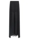 Alberta Ferretti High-waisted Silk Georgette Palazzo Pants With Asymmetrical Back Panel In Black