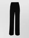 Alberta Ferretti High-waisted Tailored Satin Trousers In Black