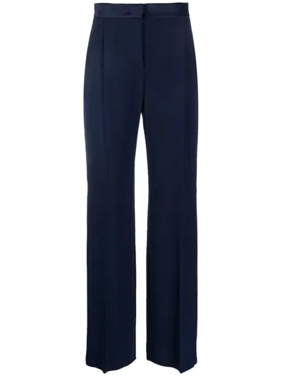 Alberta Ferretti High-waisted Tailored Trousers In 蓝色
