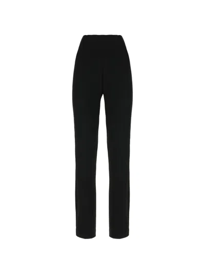 Alberta Ferretti High-waisted Trousers In Black