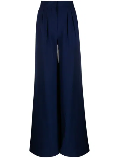 Alberta Ferretti High-waisted Wide-leg Trousers In Blue
