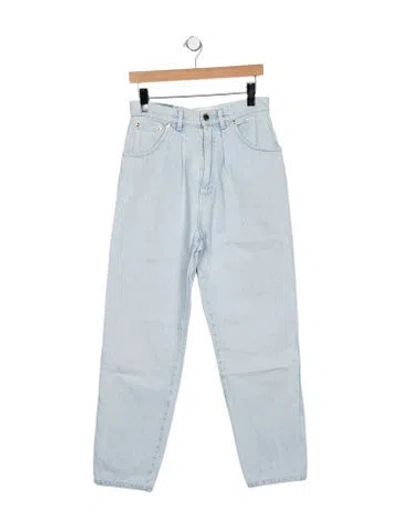 Pre-owned Alberta Ferretti High-rise Straight Leg Jeans In Blue