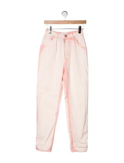 Pre-owned Alberta Ferretti High-rise Straight Leg Jeans In Neutrals