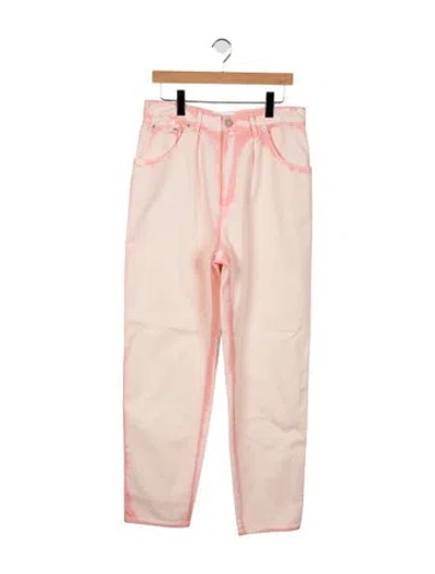 Pre-owned Alberta Ferretti High-rise Straight Leg Jeans In Pink