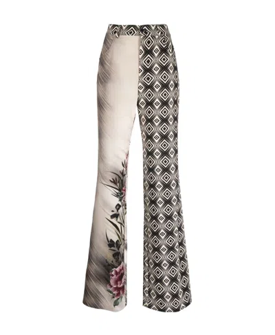 Alberta Ferretti High-waist Flared Trousers In Gray