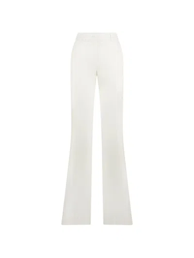 Alberta Ferretti High-waisted Flared Trousers In White