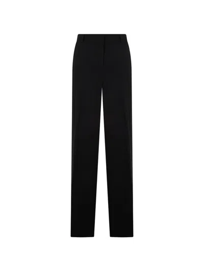 Alberta Ferretti High-waisted Straight-leg Trousers In Black