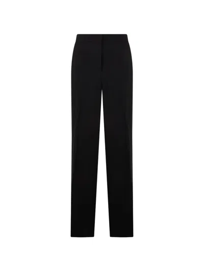 Alberta Ferretti High-waisted Straight-leg Trousers In Black
