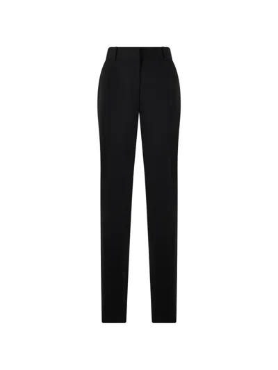 Alberta Ferretti High-waisted Straight-leg Trousers In Black