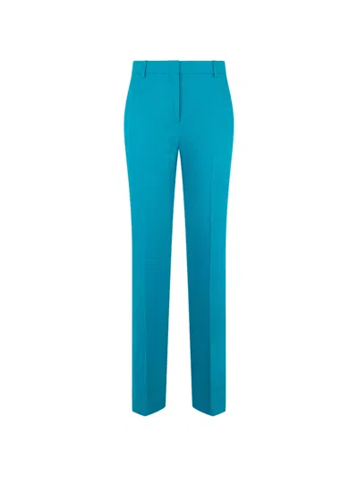Alberta Ferretti High-waisted Straight-leg Trousers In Blue