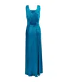 Alberta Ferretti Blue Dress With Cut-out Detail On The Back In Blue