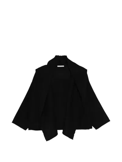 Alberta Ferretti Hooded Jacket In Black