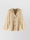 Alberta Ferretti Hooded Jacket With Faux Fur And Pockets In Brown