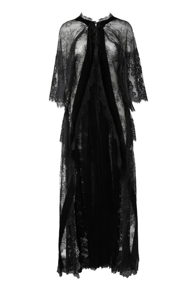 Alberta Ferretti I Live In Lace In Black