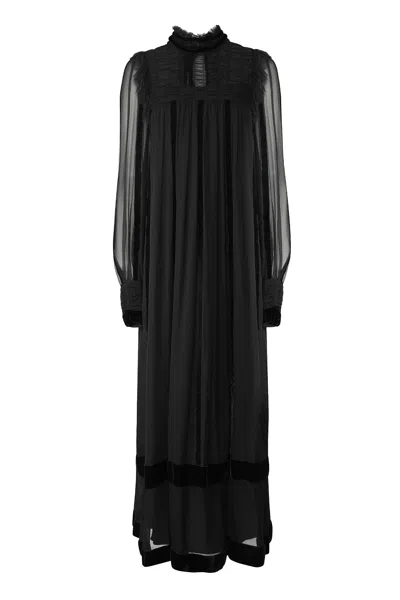 Alberta Ferretti I Live In Silk In Black