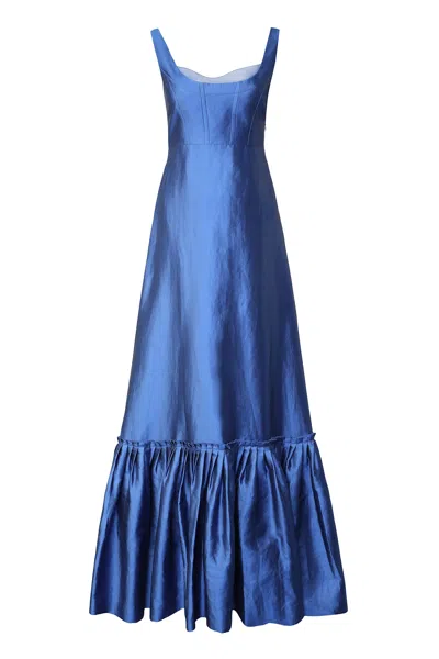 Alberta Ferretti I Live In Silk In Blue