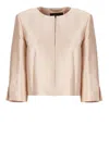 Alberta Ferretti Ivory Silk Blend Blazer