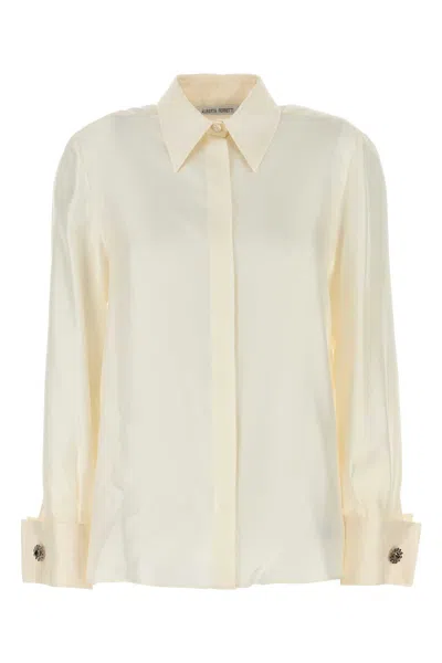 Alberta Ferretti Buttoned Straight Hem Shirt In White
