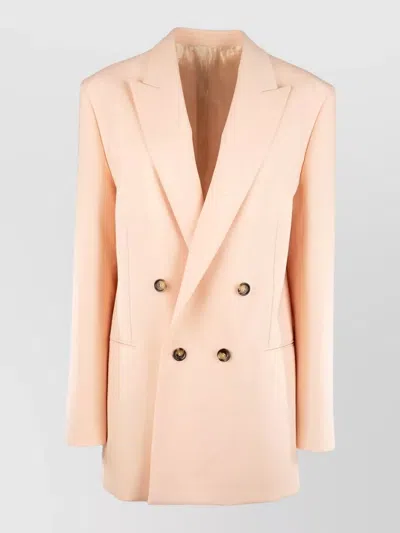 Alberta Ferretti Jacket And Waistcoat Double Breasted Buttons Pockets In Pink