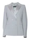Alberta Ferretti Button Suit Coat In Gray