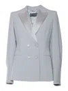 Alberta Ferretti Button Suit Coat In Gray