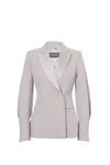 Alberta Ferretti Peak-lapels Double-breasted Blazer In Grey