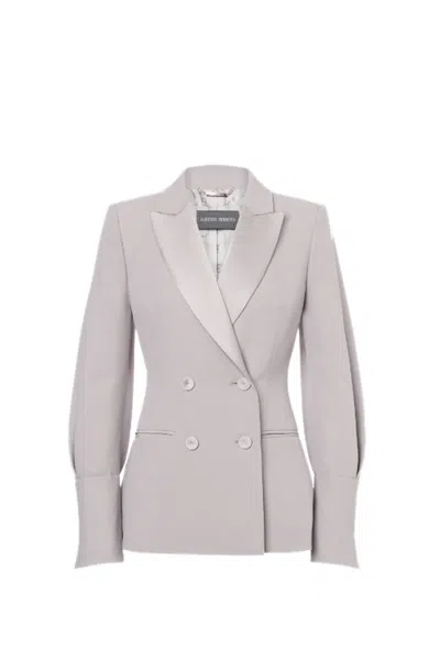 Alberta Ferretti Peak-lapels Double-breasted Blazer In Grey