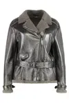 Alberta Ferretti Glitter-effect Jacket In Gray