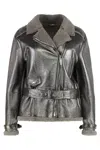 Alberta Ferretti Glitter-effect Jacket In Gray