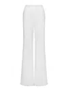 Alberta Ferretti Embroidered And Cut-out Design Trousers In Cotton In White