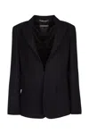 Alberta Ferretti Alberta Ferreti Peak Lapel Single Breasted Blazer In 0555