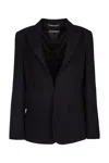 Alberta Ferretti Alberta Ferreti Peak Lapel Single Breasted Blazer In 0555