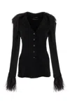 Alberta Ferretti Alberta Ferreti Black Crepe Blazer In Black