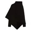 Alberta Ferretti Virgin-wool Blend Poncho In Black