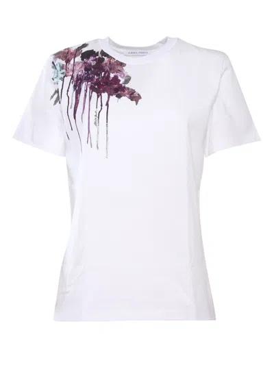 Alberta Ferretti Jersey Short Sleeve T-shirt In White