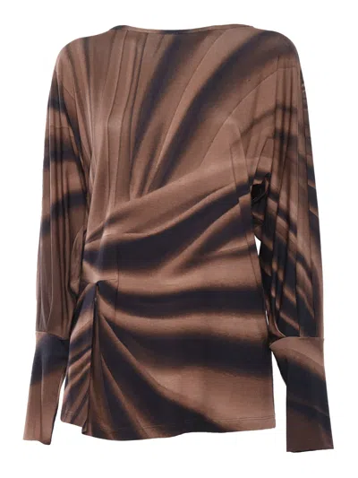 ALBERTA FERRETTI JERSEY SWEATER WITH DRAPING