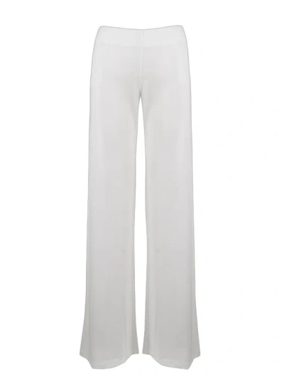 Alberta Ferretti Jersey Trousers In White