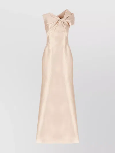 Alberta Ferretti Knee Length Dress High Neck In Pink