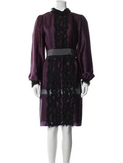 Pre-owned Alberta Ferretti Knee-length Dress In Purple