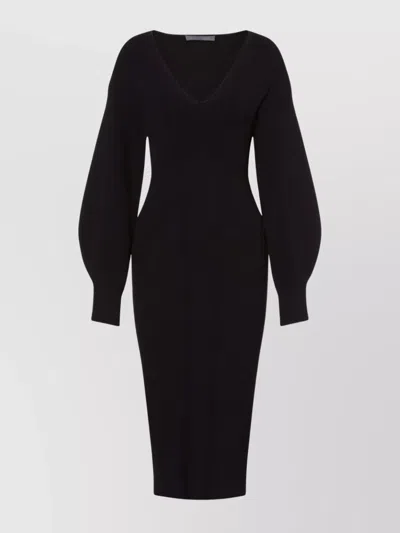 ALBERTA FERRETTI KNIT DRESS VOLUMINOUS SLEEVES