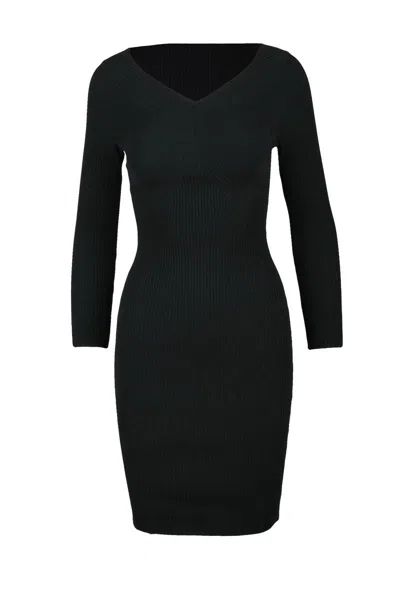 Alberta Ferretti Knit Sheath Dress - Black
