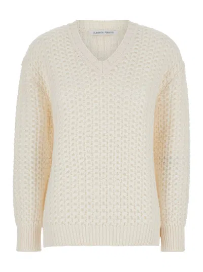 Alberta Ferretti Knit In White