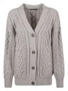 ALBERTA FERRETTI KNITTED BUTTONED CARDIGAN