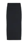 Alberta Ferretti Knitted Skirt In Grey
