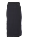 Alberta Ferretti Knitted Skirt In Grey